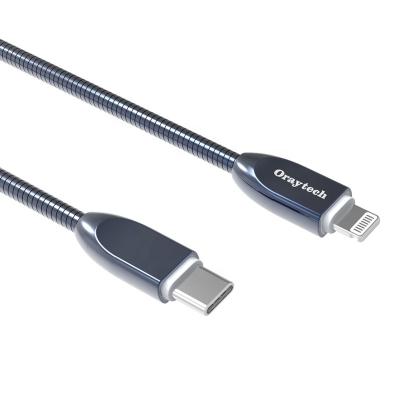 China Mobile Phone Original Zinc Alloy C94 Chip PD OTG USB Fast Charging Type C to Apple Cable MFI Certified for sale