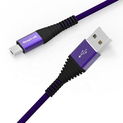 China MP3/MP4 Sync Nylon Braided Charger Micro USB Data Player 1m Fast Charging Cable For Mobile Phone for sale