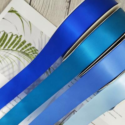 China Recyled 4cm Polyester Satin Ribbons for Wedding Bow Craft Ribbons DIY Christmas Party Decorations Cards Gift Wrapping Supplies for sale