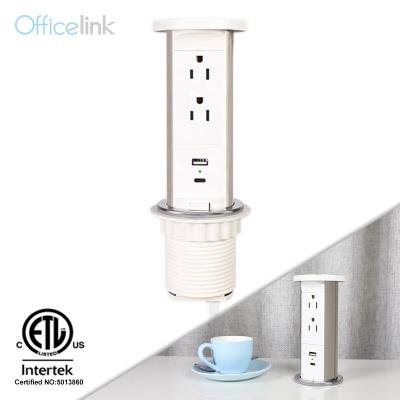 China Commercial Pop Up Plug With US Power Outlets And USB Charger for sale