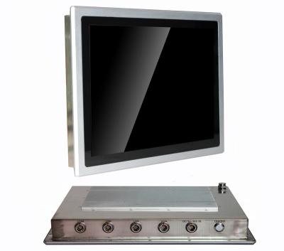 China Front panel: 8mm Al-alloy; back chassis: 304 17 inch stainless steel IP65 / waterproof IP67 N2930 / j1900 cpu recessed industrial computer rugged panel pc for sale