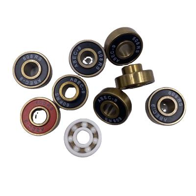 China Long Life Wholesale Price OS ABEC9 ABEC11 Low Noise Skateboard Supporting Deep Groove Ball Bearing 608-2RS for sale