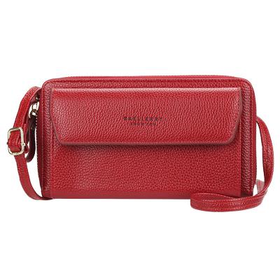 China Waterproof Women Fashion Cartera Coin Purse Multifunctional Ladies Cross Shoulder Bags PU Leather - Body Bag Phone Case Wallet Purses for sale