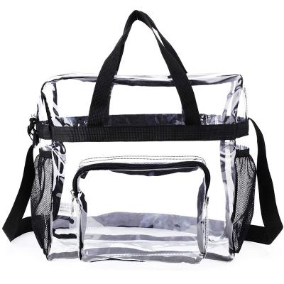 China Lady Portable Style PVC Beach Bag Transparent Shoulder Cross - Body Bag Lady Tote Satchel Handbag For Women Lady for sale