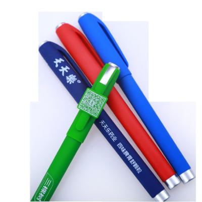 China Normal custom printing ballpoint pen plastic promotional QR code gel pen 10 colors ballpoint pen for school office for sale