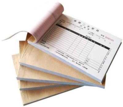 China paper & Custom Cardboard Carbon Paper Receipt Printing 3 Ply NCR Cash Invoice Bill Carbonless Printing for sale