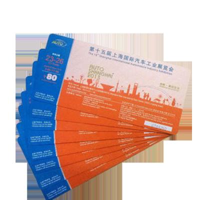 China Custom Coloring Printed Voucher Ticket Voucher For Business for sale