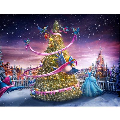 China Modern Christmas Tree Snow Landscape 5d Diamond Painting for sale