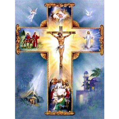 China 5D Diamond Paintings Vintage Modern Wallpaper Religious Godfather for sale