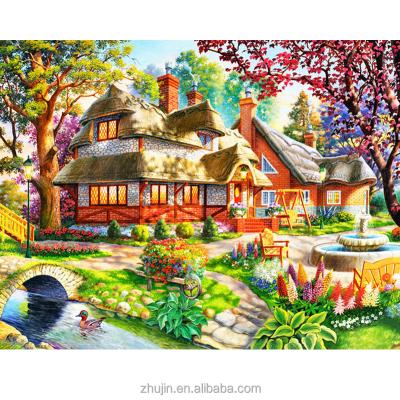 China Modern Landscapes Garden Full House Diamond Painting 3D Diamond Mosaic for sale