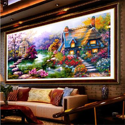 China Beautiful Garden Landscape Autumn Crystals DIY 5d Diamond Painting Modern Wall Pictures for sale