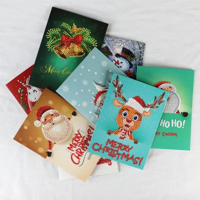 China New Modern Design 5d Christmas Card Diamond Painting Greeting Card On Paper for sale