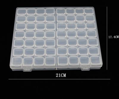 China Diamond Painting Tools Stored 56 Slots Nail Art 56 Grid Storage Box Diamond Painting Drill Storage Container for sale