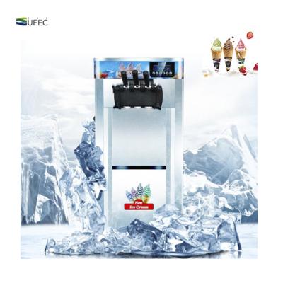 China Commercial Vertical Snack Factory Three Flavors Ice Cream Machine for sale