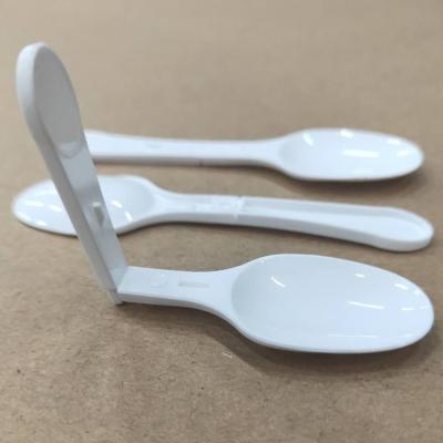 China Faltbarer Honey Transparent Plastic Small Honey-Löffel für gefrorenen Jogurt zu verkaufen