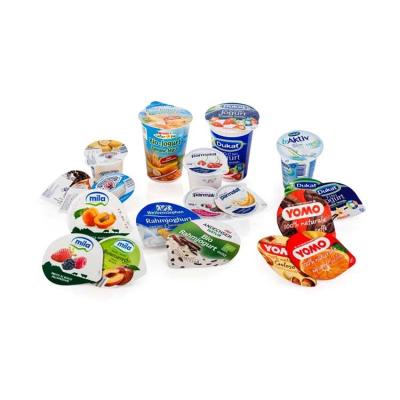 China Eiscreme-Jogurt-Topf stempelschnitt freundlichen 80 Mikrometer Folie Lidding Eco 90 Mikrometer zu verkaufen