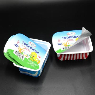 China PE LDPE Deksel van de Yoghurtfolie 3.6in tot 4.7in OEM Gedrukt Logo Foil Heat Seal Lids Te koop