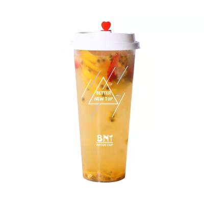 Chine Tasses faites sur commande 18oz 22oz 24oz de Logo Disposable Milk Tea Plastic transparentes à vendre