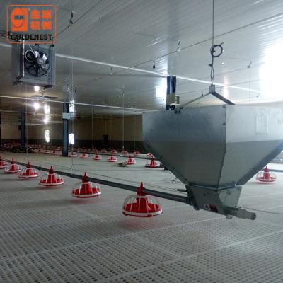 China Automatic Poultry House Broiler / Chicken Pan / Poultry Feeding Line for sale