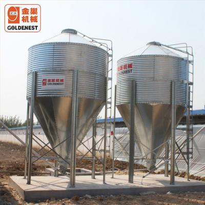 China Poultry House Galvanized Feed 10 Ton Hot Dip Galvanized Or Fiberglass Silo For Sale for sale