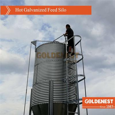 China Hot Galvanized Farms Poultry Chicken House Feed Silo / Poultry Farm Head Filling Silo for sale