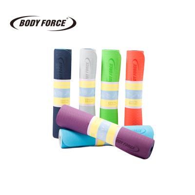 China BODY STRENGTH Non-slip Yoga Mat PVC Custom Printed Economic And Environmental Gymnastics BFC0925 for sale