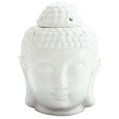 China Chinese Thai Buddha Head Incense Aroma Essential Oil Ceramic Wax Melt Burner for sale