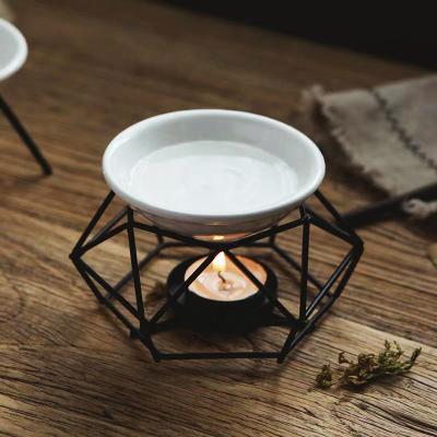 China Nordic Delicate Romantic Ceramic Chinese Incense Aroma Essential Oil Wax Melt Burner for sale