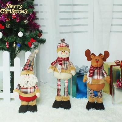 China Wholesale Flexible Retractable Claw Machine Doll Plush Christmas Elk Snowman Christmas Tree Stuffed Toys For Outdoor Decoration for sale