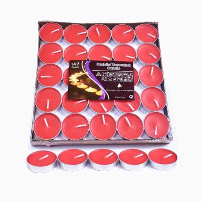 China Box of 50 pieces High quality and cheap round scented candle romantic proposal smokeless candles for sale