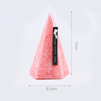 China Geometric cone desktop decoration Fragrance essential oil Scented candle for aromatherapy for sale