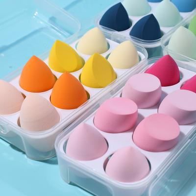 China Beauty Makeup Happy Face Pink Green Free Facial Sponge Microfiber Latex Base Makeup Facial Sponge for sale