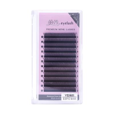 China Wholesale Natural Private Label Lashes Individual Tray Easy Lash Eyelash Extensions for sale