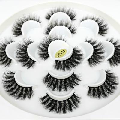 China Easy Customized Handmade Natural Thick Full Strip Faux Mink Eyelashes for sale