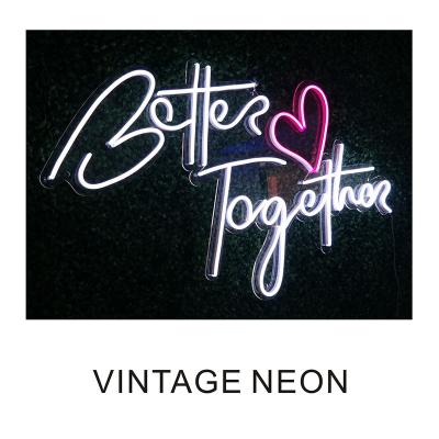 China Wedding we are better together neon heart sign for sale