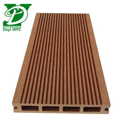 China Waterproof China factory Environment protection material timber deck composite wooden WPC hollow decking for sale