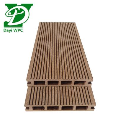 China Waterproof Custom Cheap Wood Composite Hotel Project Hollow Square Hole Affirming Deck WPC Decking for sale