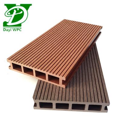 China Good Price Waterproof Wood Plastic Outdoor Garden Swimming Pool Outdoor Construction Decoration Hollow Floor WPC Deck for sale