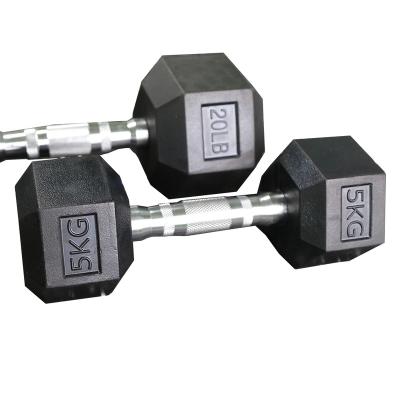 China Dumbbell Weights Rubber Hex Dumbbell Universal Gym Dumbbell Manufacturer Wholesale Price 2.5KG-50KG for sale