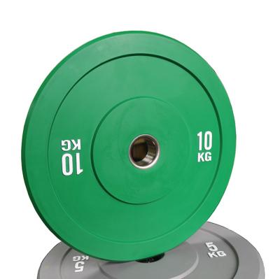 China Universal Rise Sports Weigh Barbell Plate For Gym Fitness Gym Weight Plate Rubber Bumper Rubber Plate for sale