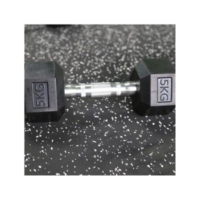 China Rubber Covered Dumbbell China Manufacturer Hot Sale Home Use 2.5-25KG Rubber Weightlifting Gym HEX Dumbbell For Fitness for sale