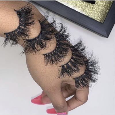 China Wholesale natural mink lashes3d seller 25mm strip eye full lashes 25 mm 3d real mink eyelash with magnetic box customized for sale