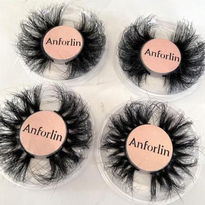 China Long Thick 3d Crisscross Mink Lashes Luxury False 5D Lashes Clean Stripe Brand 25mm Mink Lashes for sale