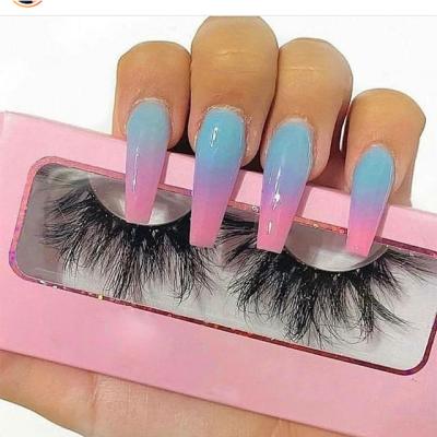 China Hot selling 753C 3d crisscross mink eyelash 25mm fluffy 3d mink lashes wholesale 3d mink eyelashes for sale