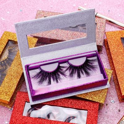 China 3d Mink Lashes Wholesale 3D Mink Eyelash 25MM Mink Lash Vendor Criss Cross Strip Fluffy Box With Custom Packaging for sale