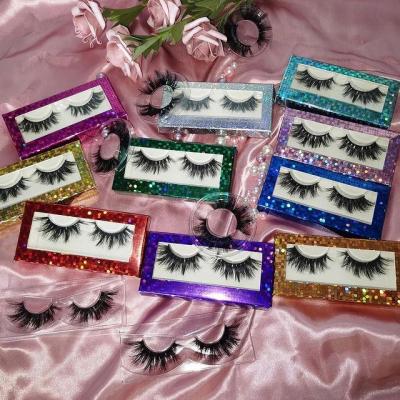 China Wholesale Clean Tapered Faux Mink Custom Faux Mink Brand Eyelashes Eyelashes With Eyelash Packing Box for sale