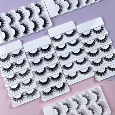 China Available Wholesale Silk 3d Eyelashes Tapered Real Eyelashes Synthetic 100% With Custom Eyelash Box for sale