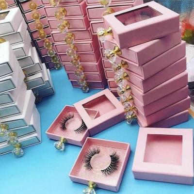 China New private label 3d tapered luxury silk lashes synthetic eyelashes with packaging with custom made packaging for sale