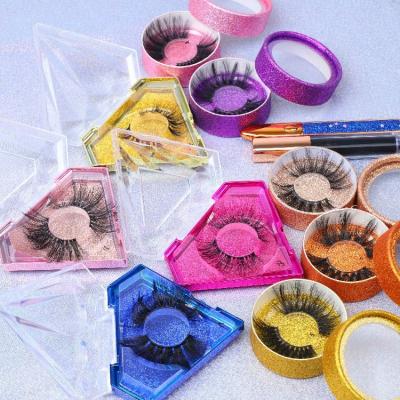 China Custom Faux Silk Tapered Real Mink Eyelashes 5d 25mm Logo Eyelash Natural Fluffy Soft 3d Eyelashes for sale