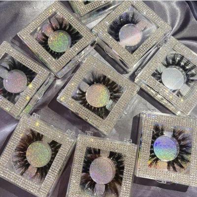 China Best Selling Silk Eyelash 3d Tapered Synthetic Eyelashes With Box For Christmas Party With Eye Lash Box for sale